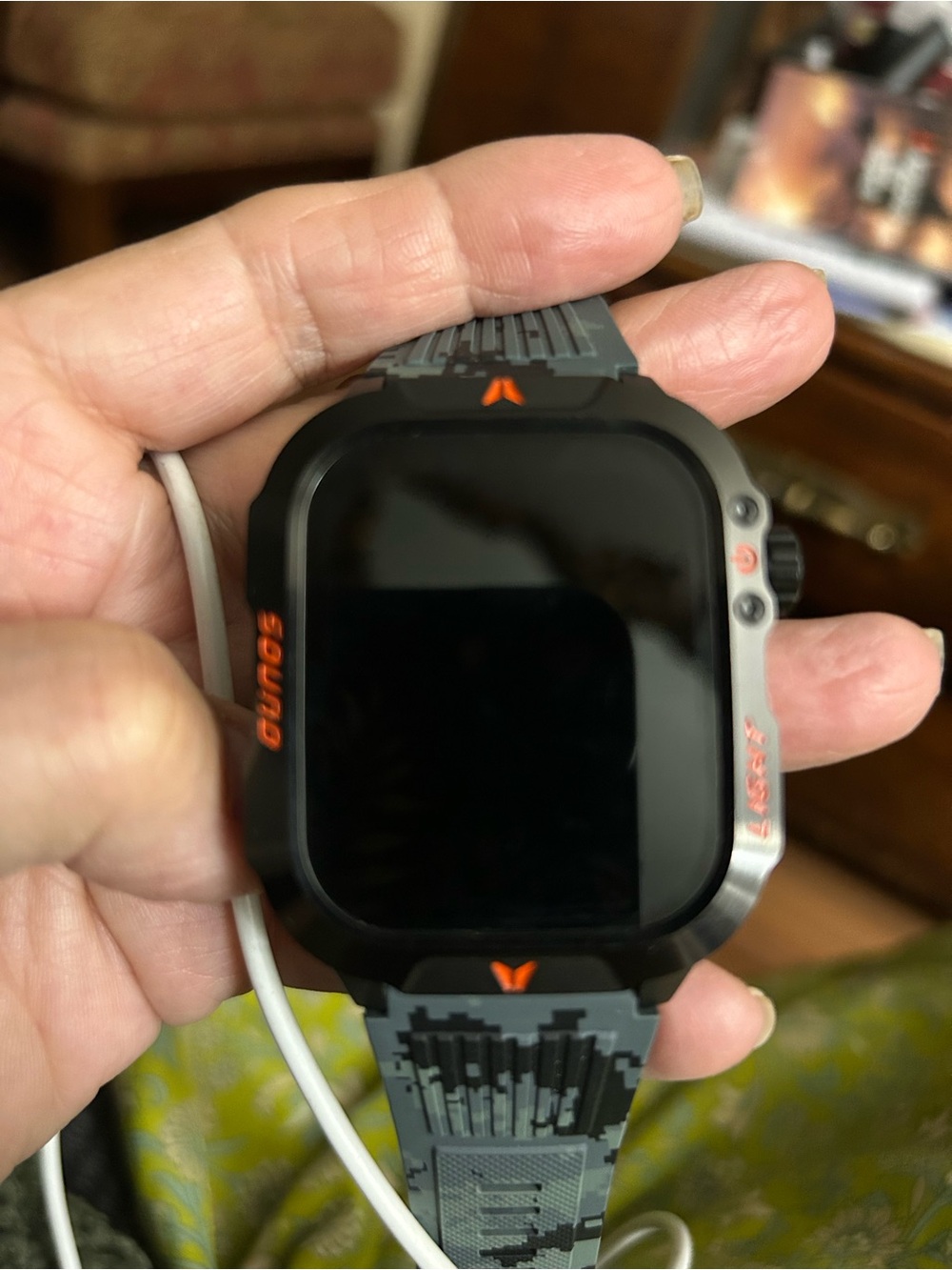 Smartwatch - Gray with Orange Accents I never used it ! No packaging or inst